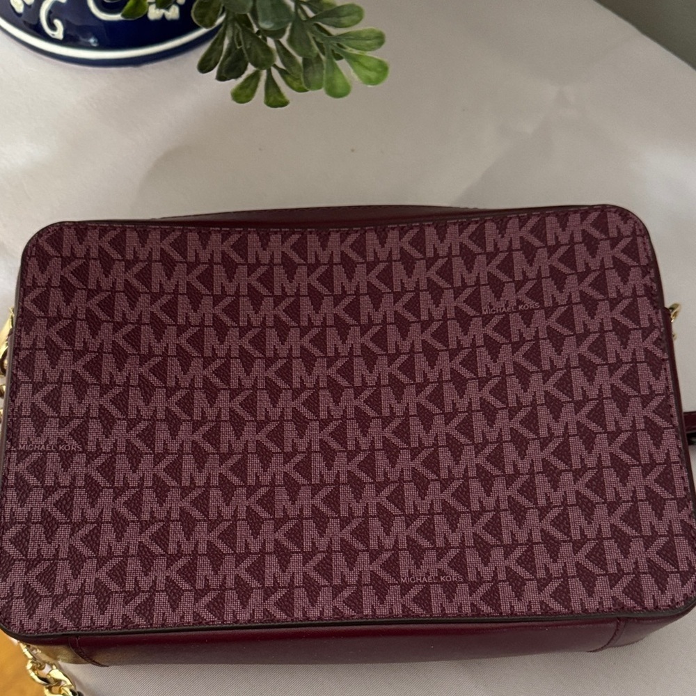 Michael Kors Patchwork Burgundy Crossbody Bag - Picture 9 of 13